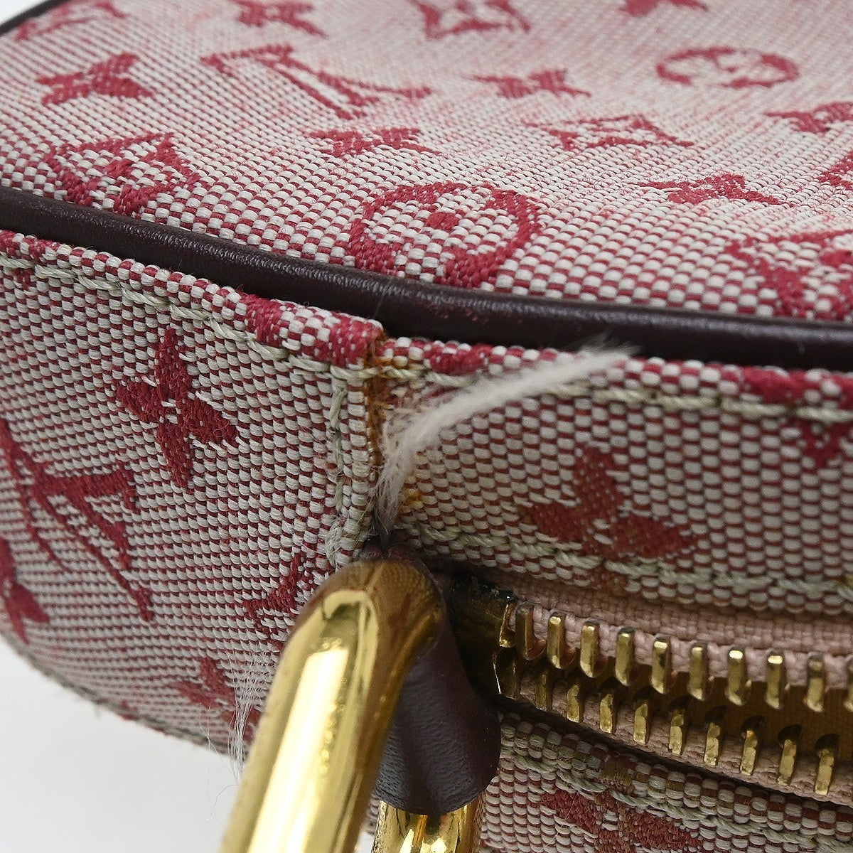 Louis Vuitton Juliette Mini Lin, Red, Canvas, Shoulder Bag