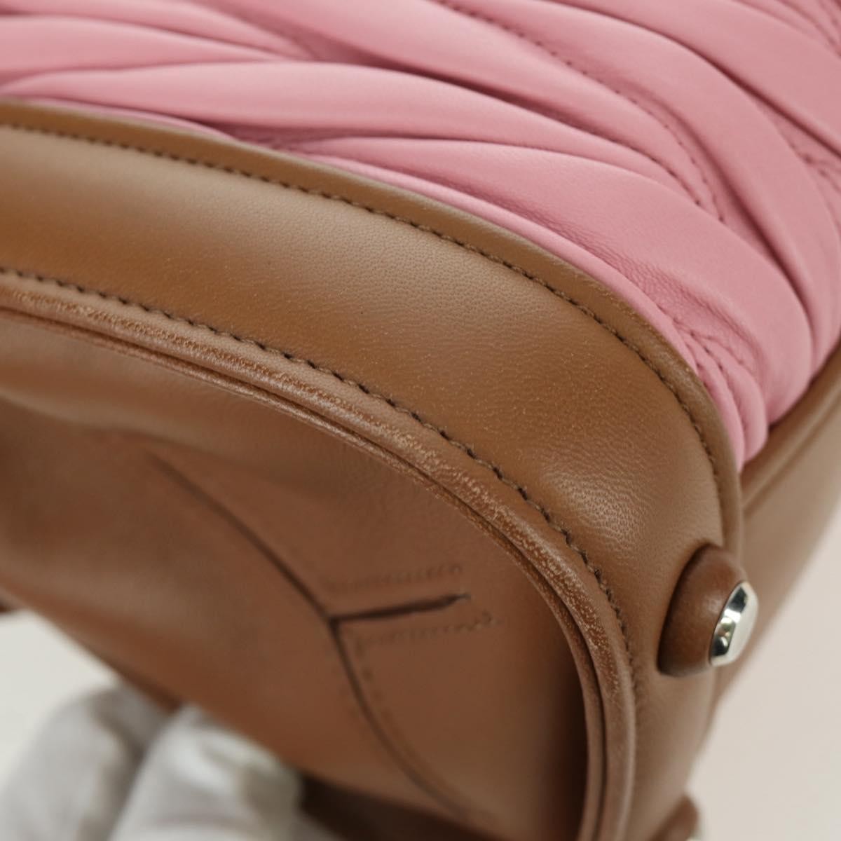 Miu Miu Convertible Top Handle Satchel Matelasse Leather, Pink, Leather, Handbag