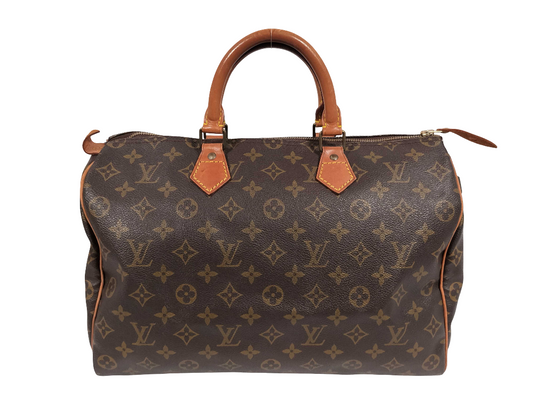 Louis Vuitton Speedy Handbag Monogram Canvas, Brown, Canvas, Handbag