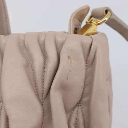 Miu Miu Convertible Matelasse Leather, Beige, Leather, Tote Bag