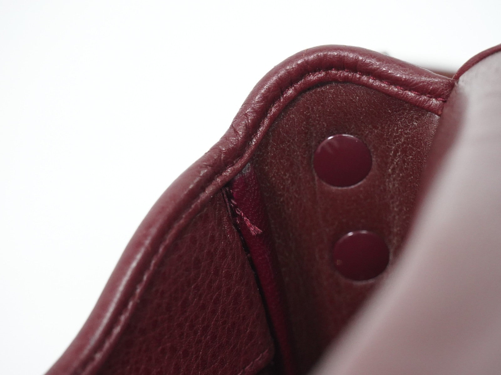 Christian Dior Vintage CD Flap Leather, Burgundy, Leather, Shoulder Bag