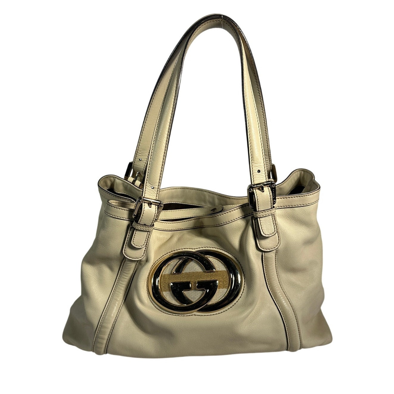 GUCCI Britt Tote Bag Calfskin Leather