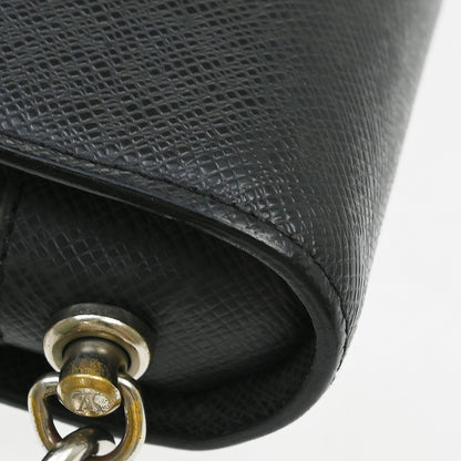Louis Vuitton Pochette Baikal Clutch Taiga Leather, Black, Leather, Clutch