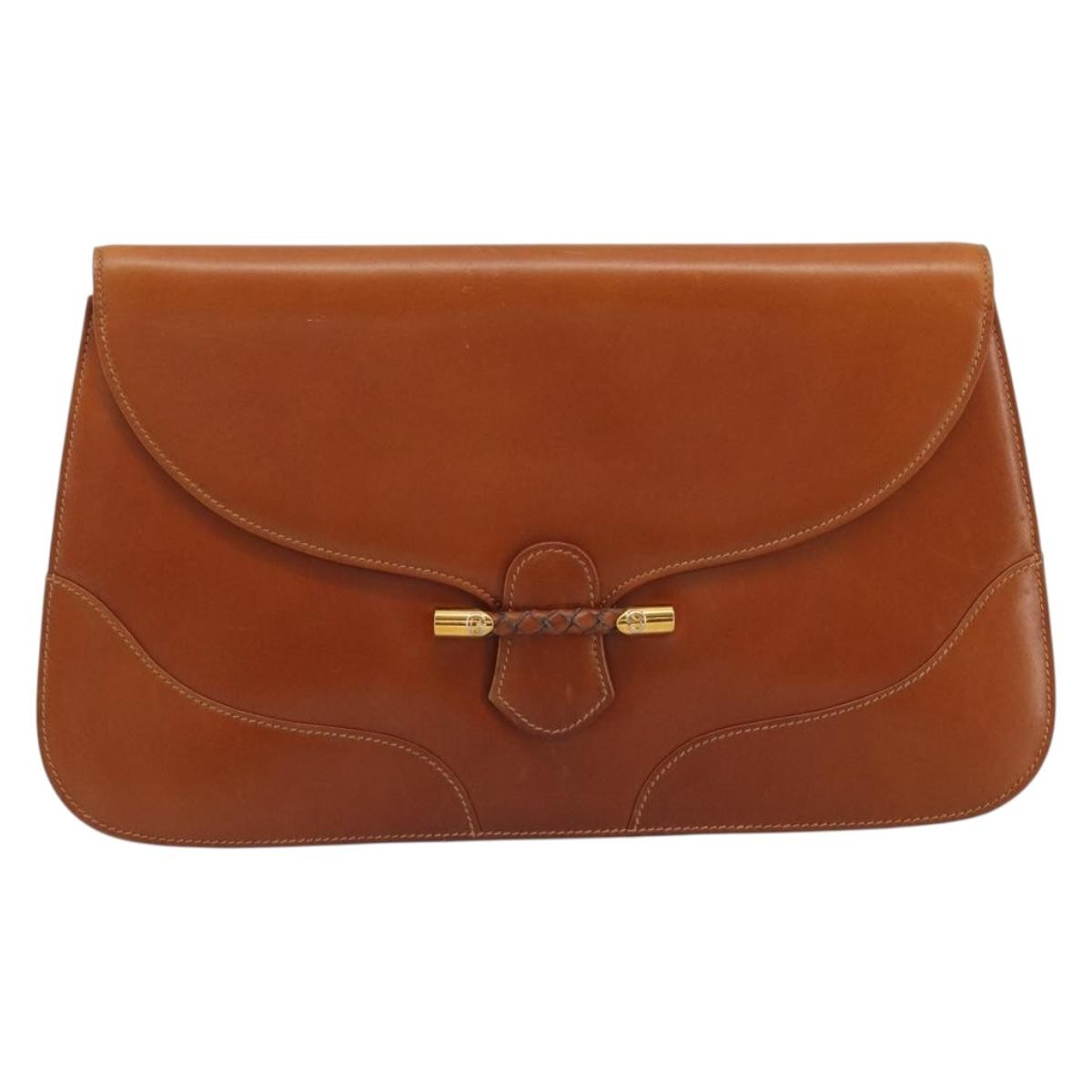 Gucci Vintage clutch Leather, Brown, Leather, Clutch