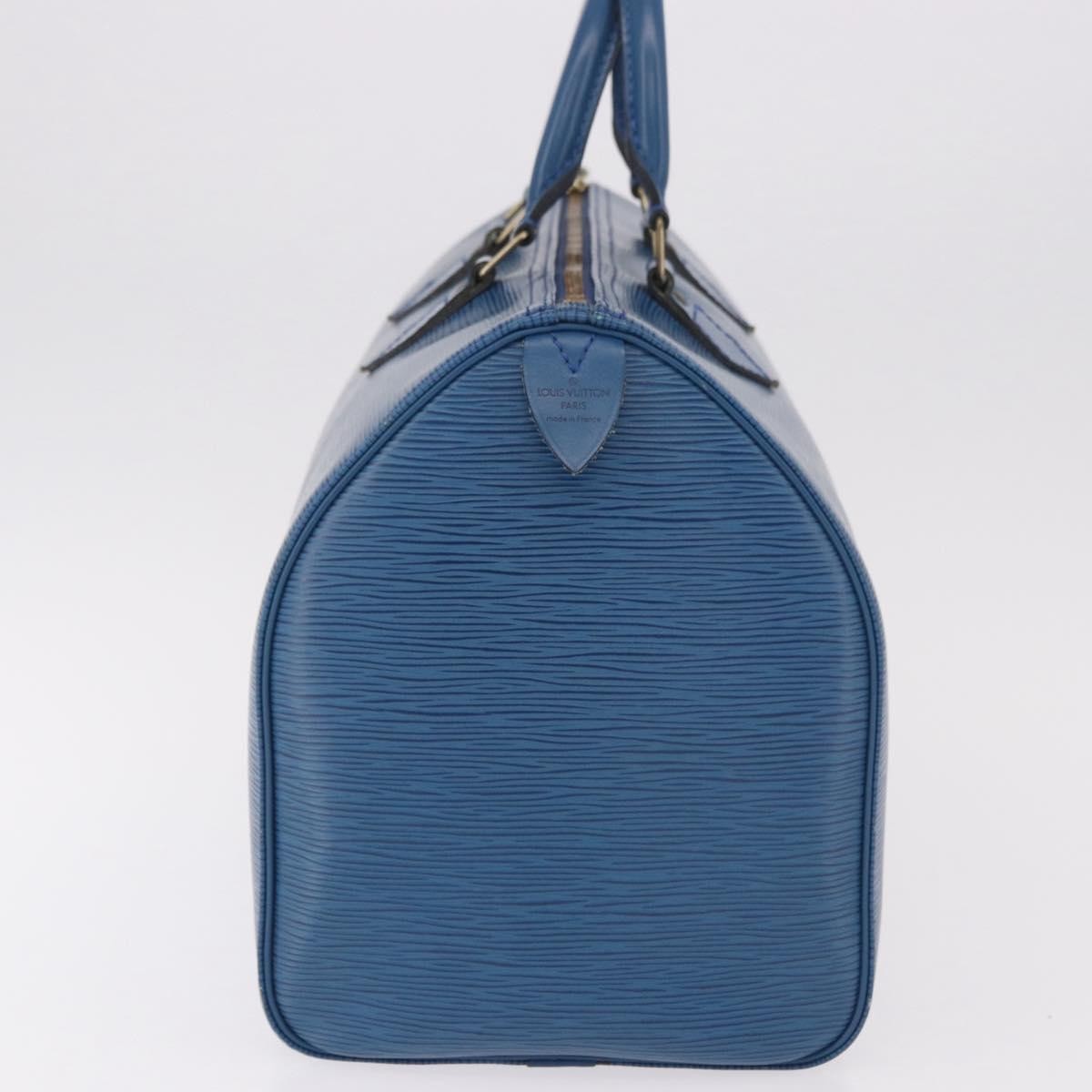 Louis Vuitton Speedy Epi Leather, Blue, Leather, Handbag