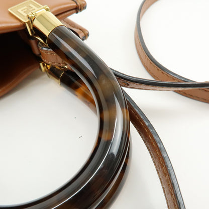 Fendi Sunshine Shopper Leather, Brown, Leather, Tote Bag