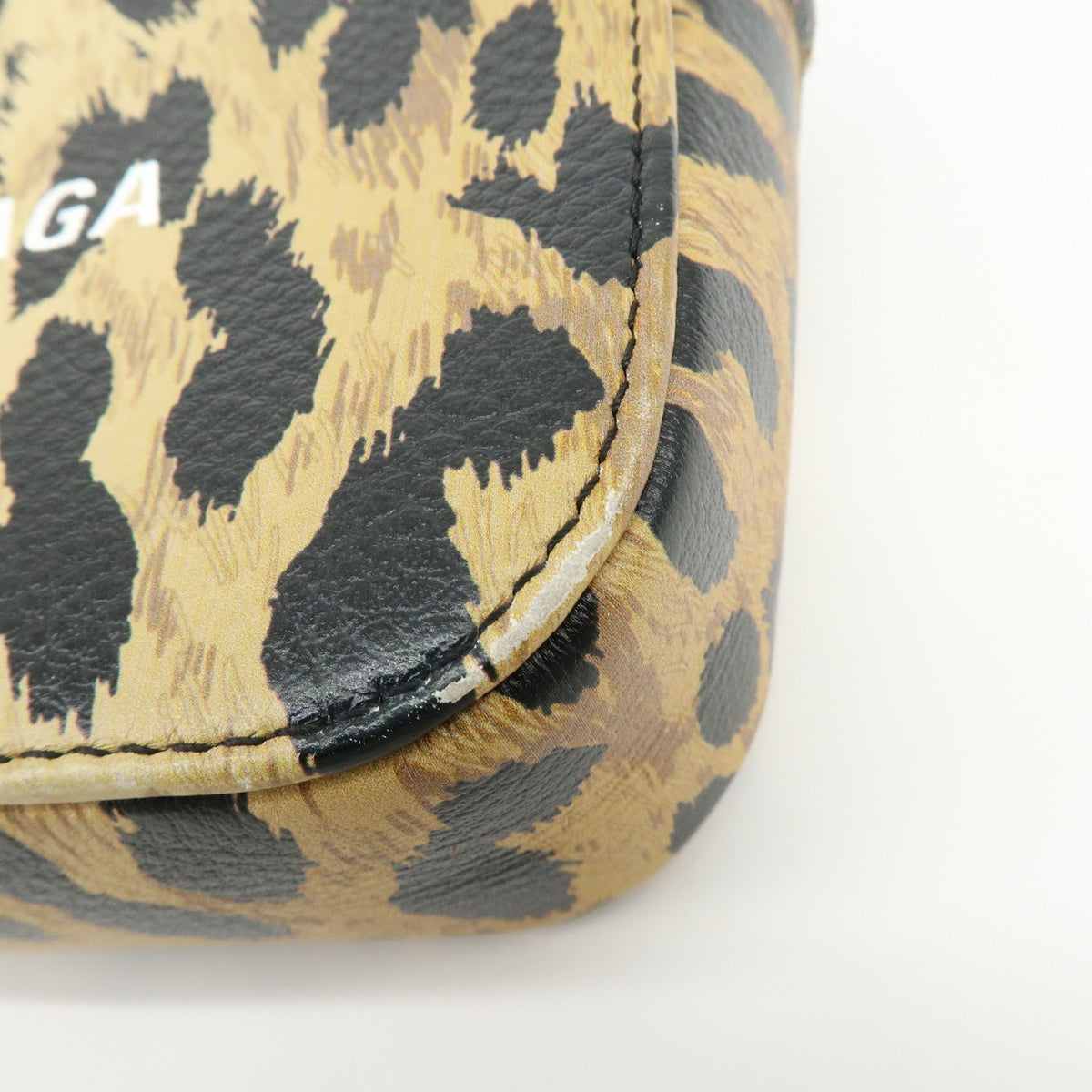 Balenciaga Everyday Camera Printed Leather, Brown, Leather, Handbag
