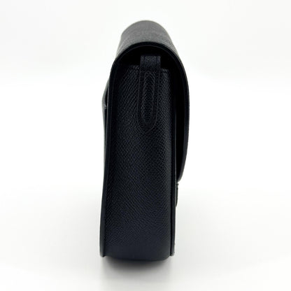 Celine Trotteur Calfskin, Black, Leather, Crossbody Bag