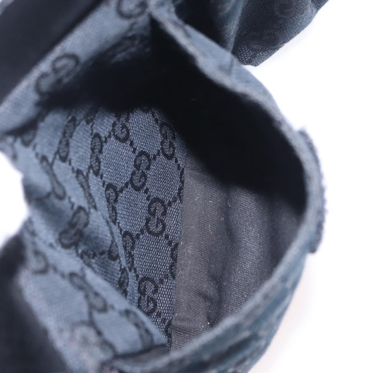Gucci Vintage Double Web Belt Canvas, Black, Canvas, Shoulder Bag