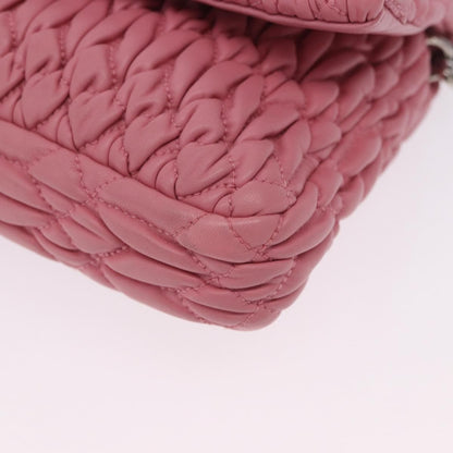 Miu Miu Crystal Clutch Matelasse Leather, Pink, Leather, Handbag