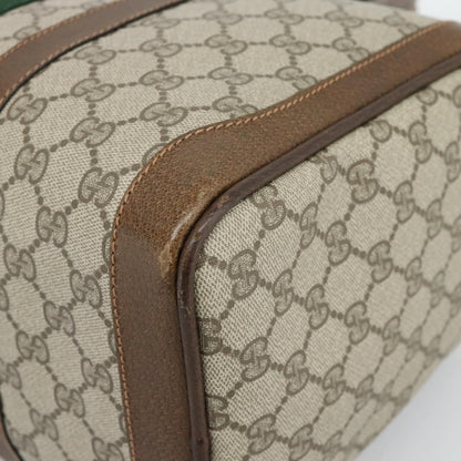 Gucci Vintage Web Boston GG Coated Canvas, Beige, Canvas, Handbag