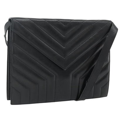Saint Laurent Loulou NM Matelasse Chevron Leather, Black, Leather, Shoulder Bag