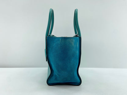 Prada glace twin pocket small glace twin pocket, Green, Leather, Tote Bag
