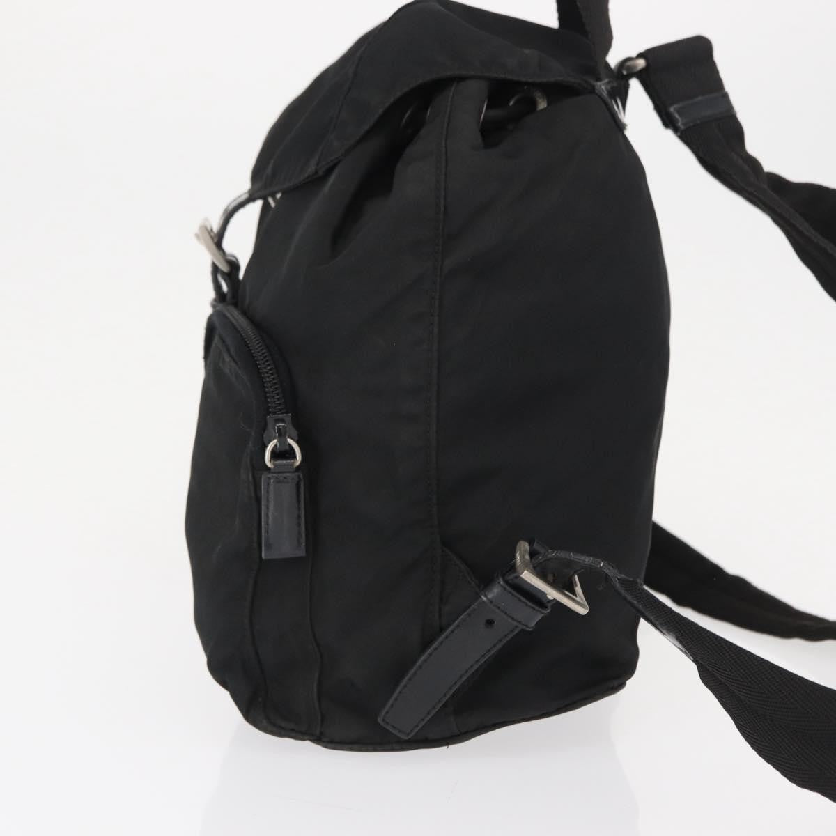 Prada Double Front Pocket Tessuto, Black, Nylon, Backpack