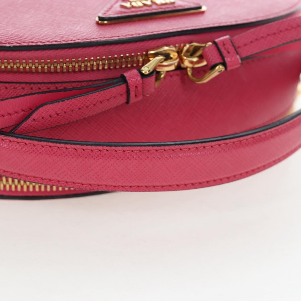 Prada Odette Top Handle Saffiano Leather, Pink, Leather, Handbag