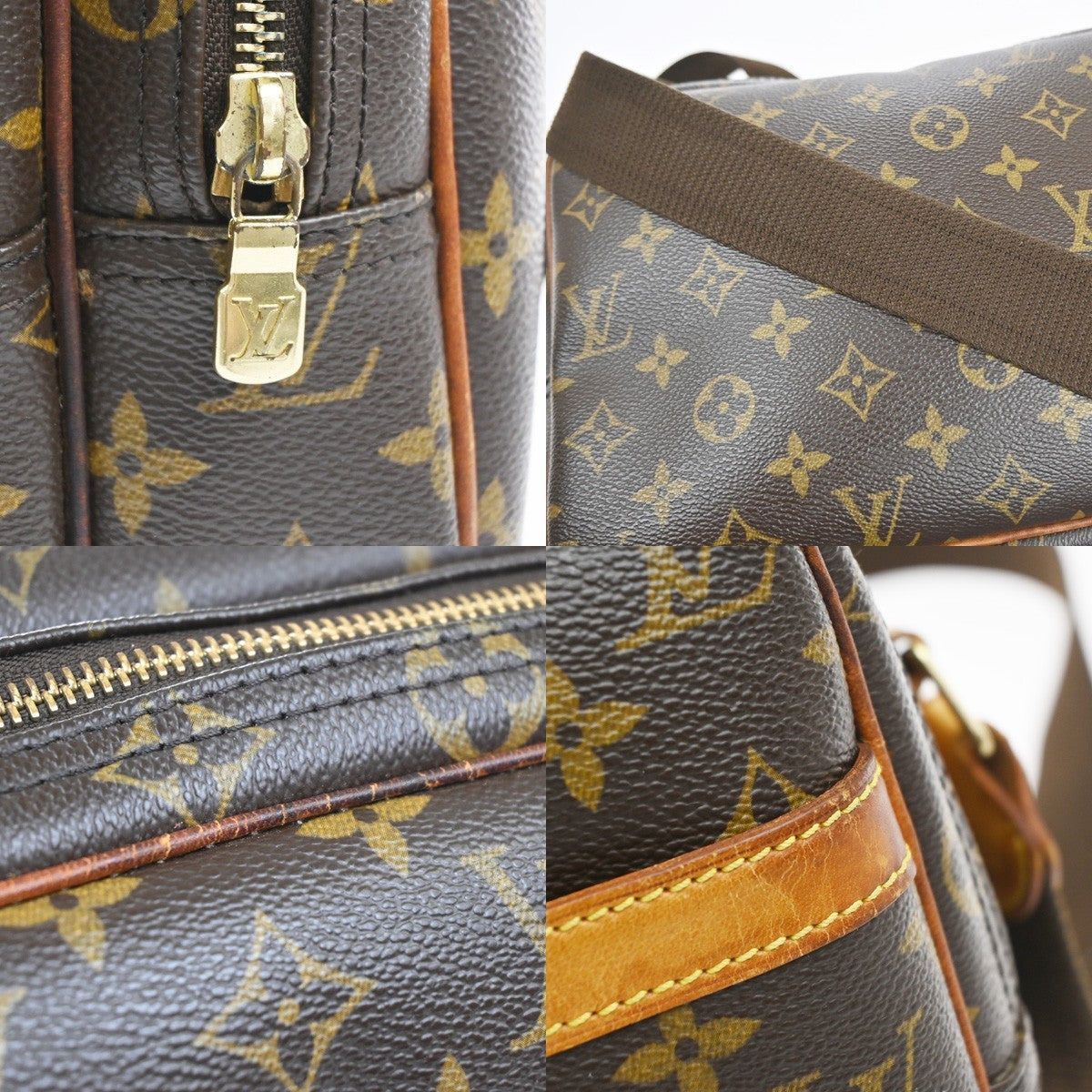 Louis Vuitton Reporter Monogram Canvas, Brown, Canvas, Shoulder Bag