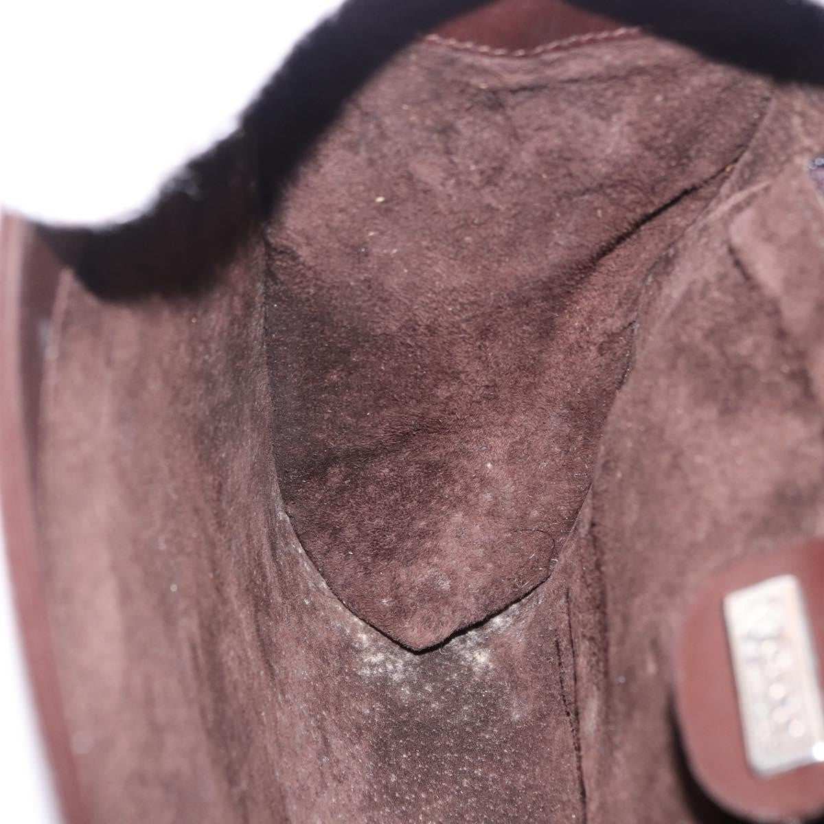 Gucci Vintage Leather, Brown, Leather, Shoulder Bag