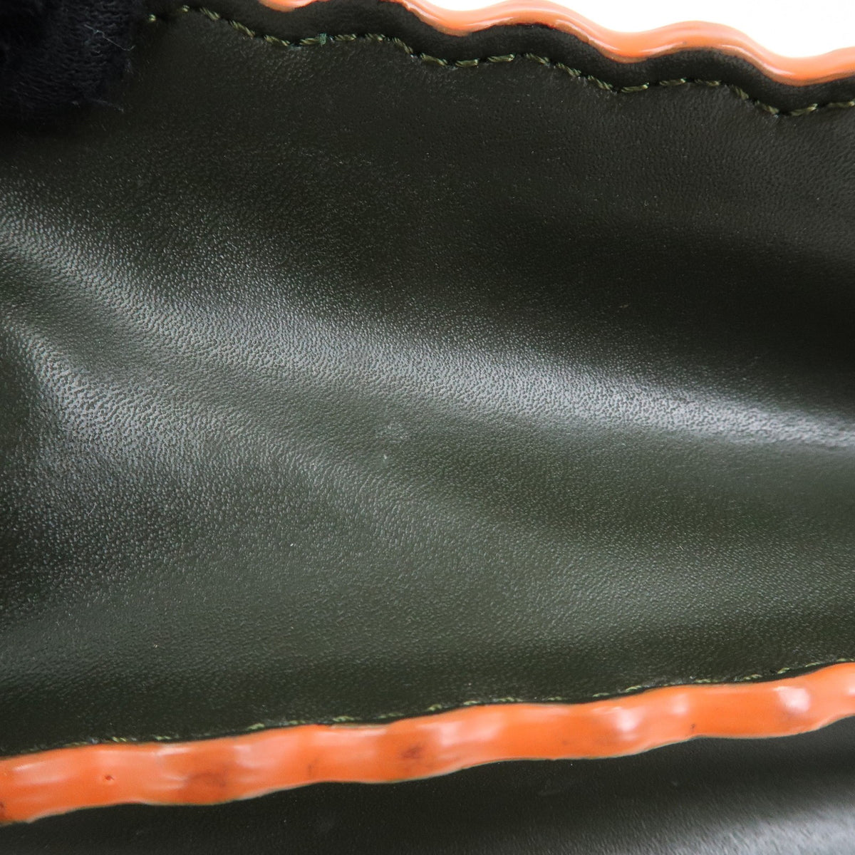 Fendi Kan I Leather, Green, Leather, Shoulder Bag
