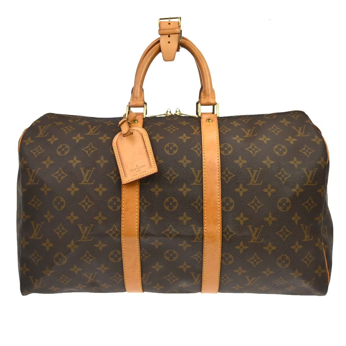 Louis Vuitton Keepall Monogram Canvas, Brown, Canvas, Travel Bag