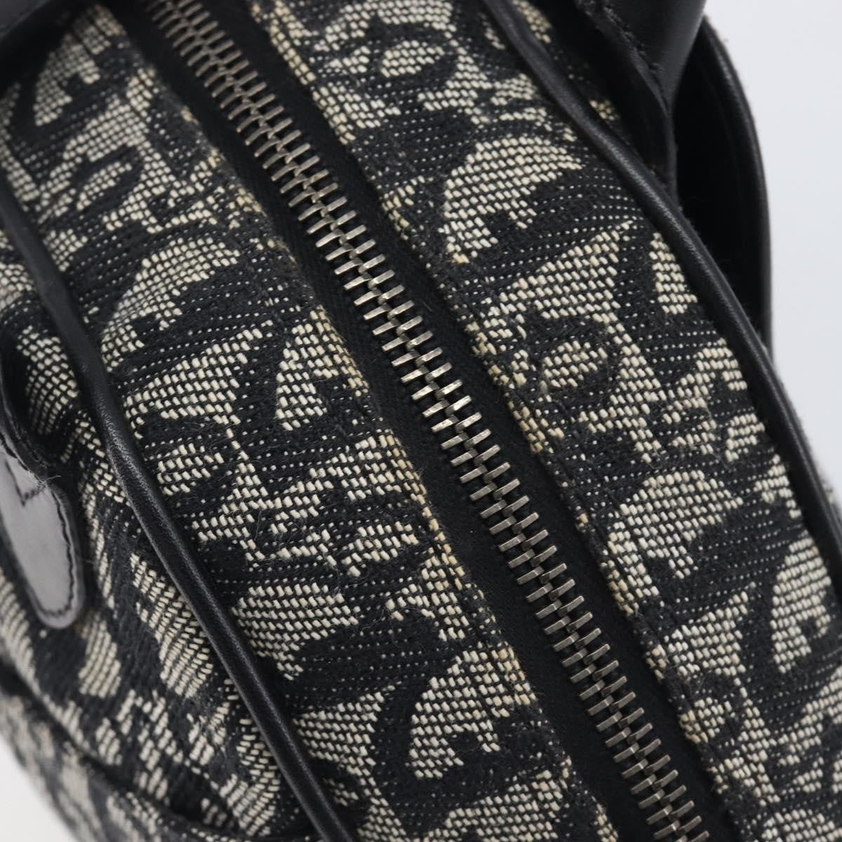 Christian Dior Trotter Double Saddle Canvas, Black, Canvas, Handbag
