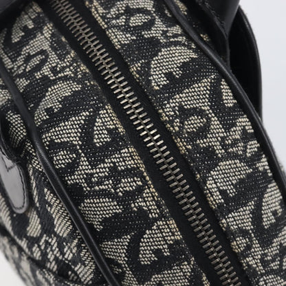 Christian Dior Trotter Double Saddle Canvas, Black, Canvas, Handbag