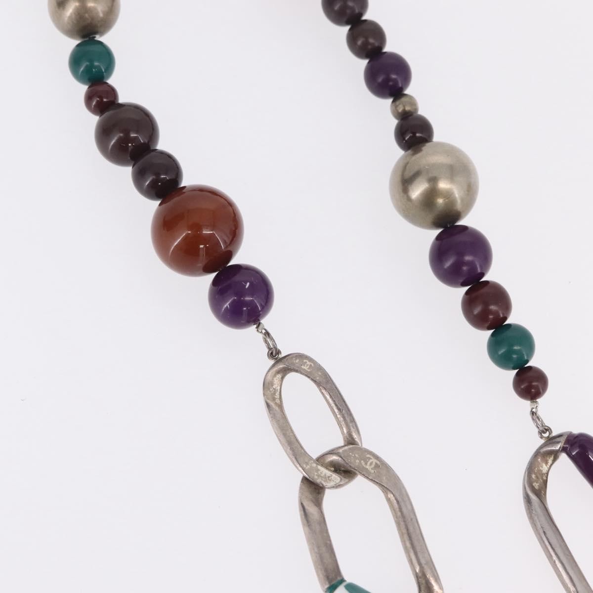 Chanel CC Station Long Metal with Faux Pearls and Beads, Multicolour, Metal, Necklace