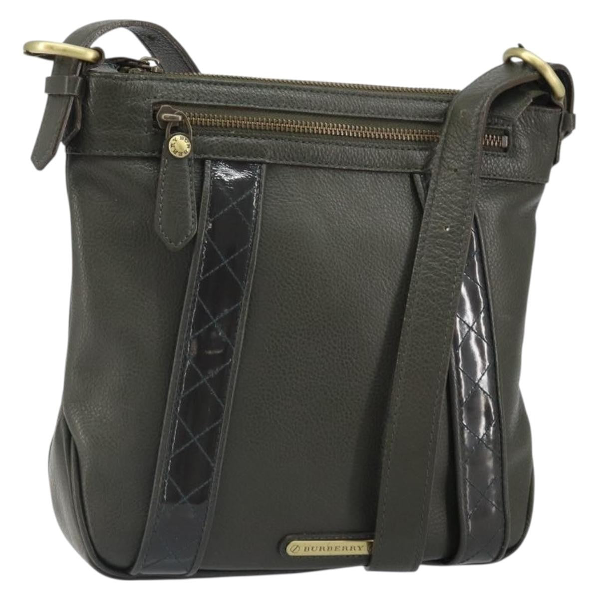 Burberry Vintage Leather, Khaki, Leather, Shoulder Bag