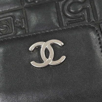 Chanel Lucky Symbols French Embossed Quilted Leather, Black, Leather, Wallet