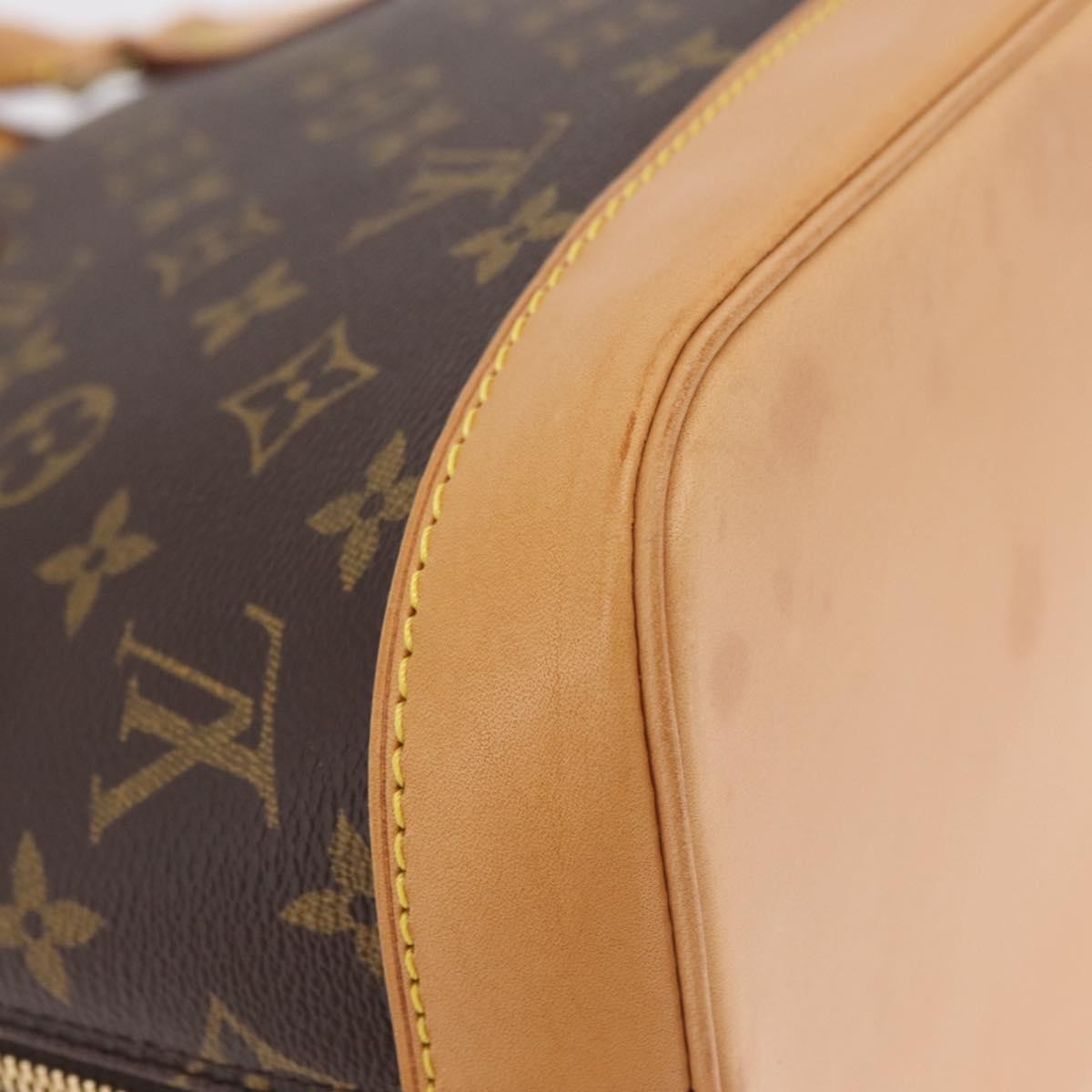 Louis Vuitton Alma Monogram Canvas, Brown, Canvas, Handbag