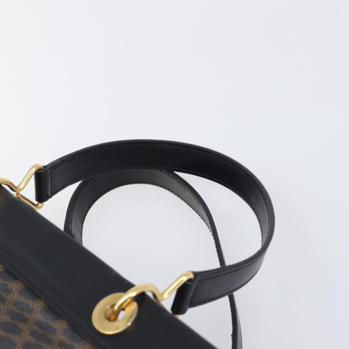 Celine Vintage Macadam Canvas, Black, PVC, Tote Bag