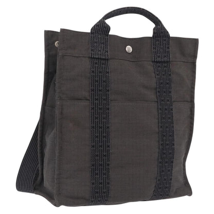 Hermes Herline Canvas, Gray, Canvas, Backpack