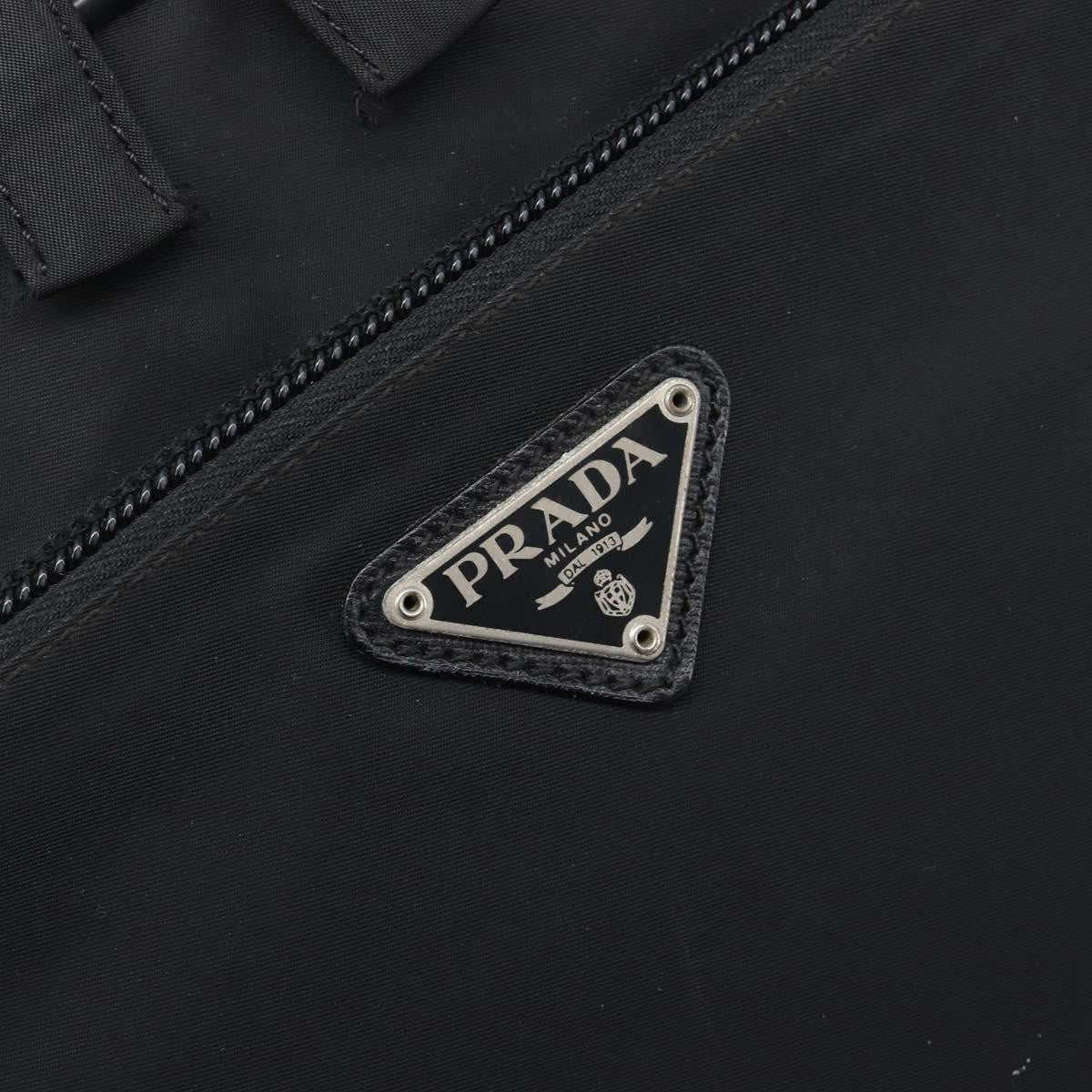 Prada Briefcase Tessuto and Saffiano Leather, Black, Nylon, Briefcase