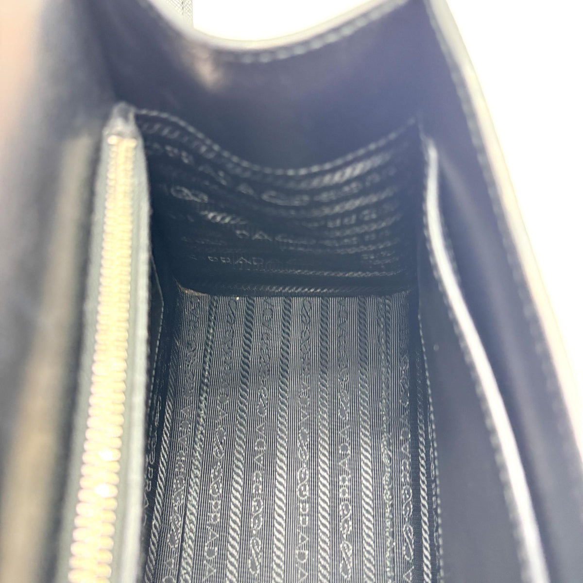 Prada Monochrome Saffiano Leather, Navy, Leather, Tote Bag