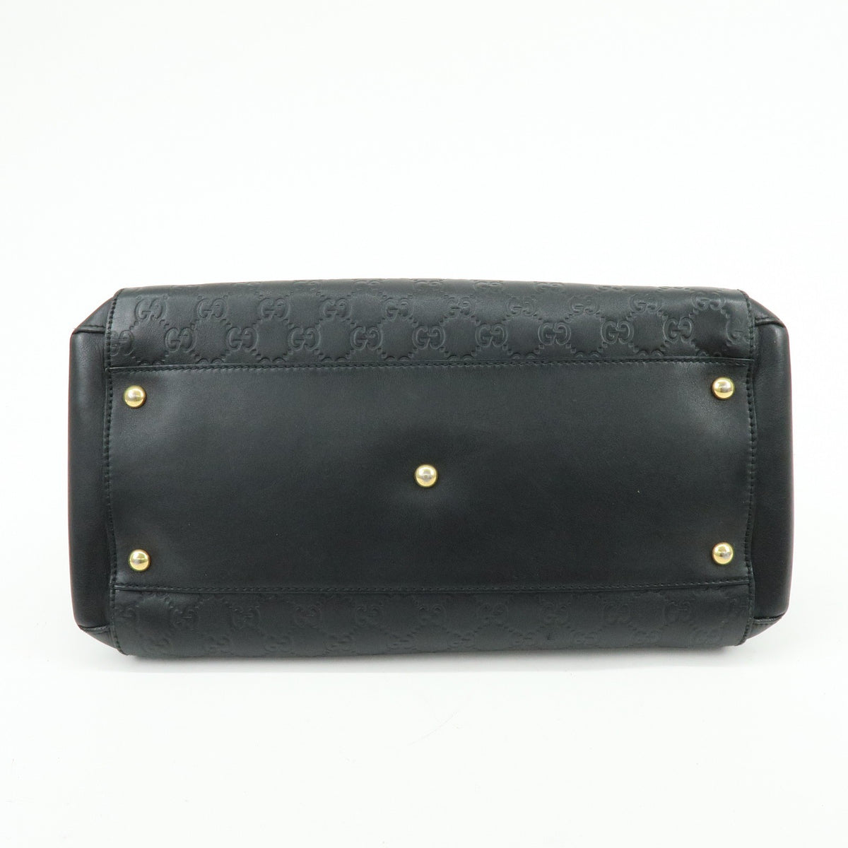 Gucci Soft Signature Convertible Top Handle Guccissima Leather, Black, Leather, Handbag