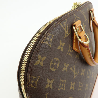 Louis Vuitton Alma Monogram Canvas, Brown, Canvas, Handbag