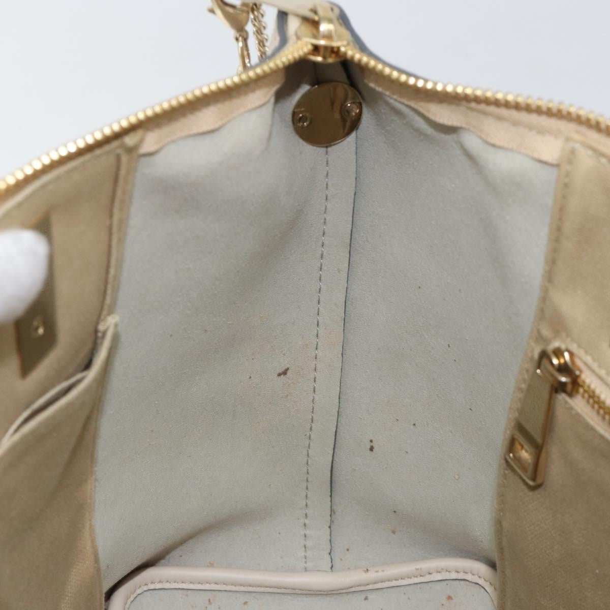 Chloe Bicolor Baylee Satchel Leather, Gray, Leather, Handbag