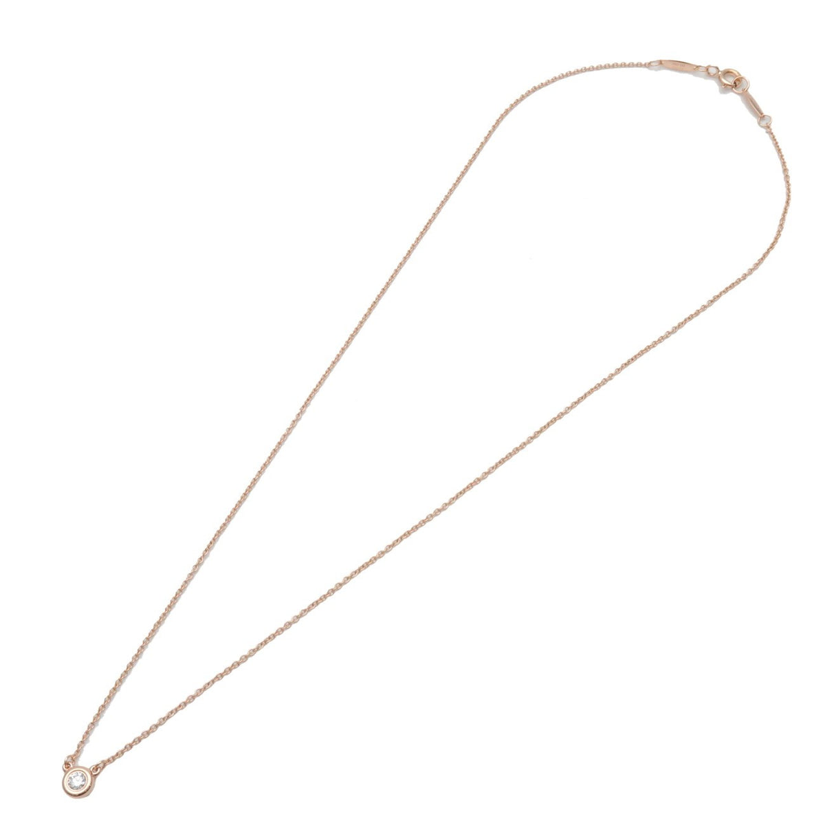 Tiffany & Co. Elsa Peretti Diamonds By The Yard Pendant 18K Rose Gold with Diamond, Gold, Rose Gold, Necklace