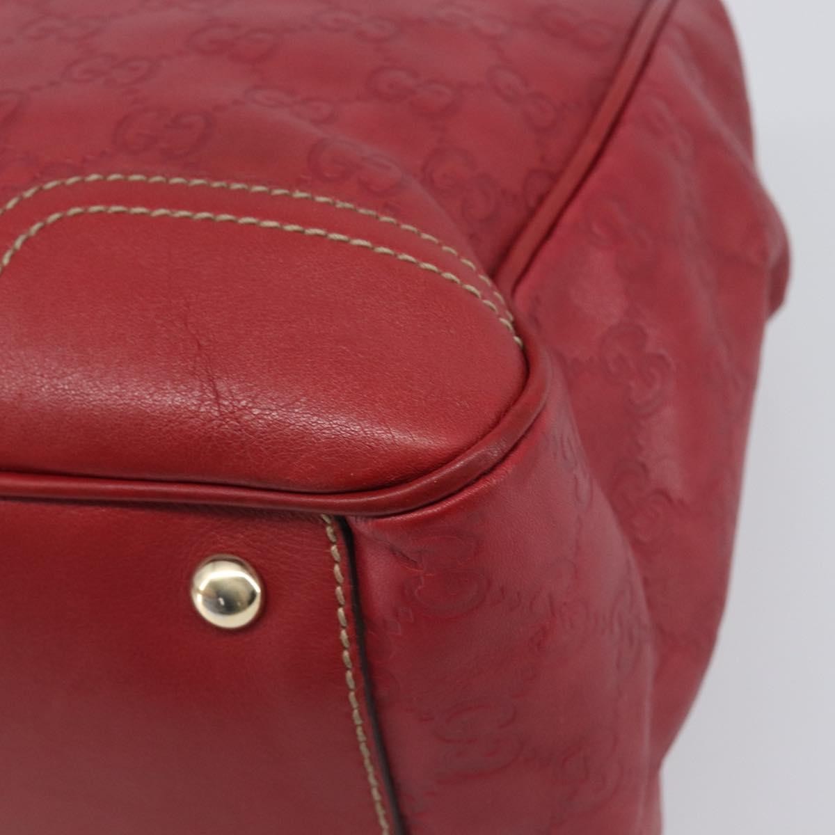 Gucci Princy Boston Guccissima Leather, Red, Leather, Handbag