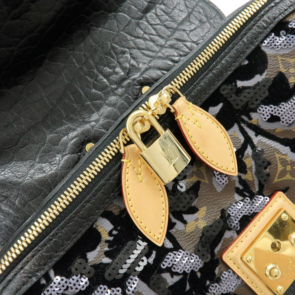 Louis Vuitton Carrousel Fleur De Jais Monogram Canvas, Multicolour, Canvas, Handbag