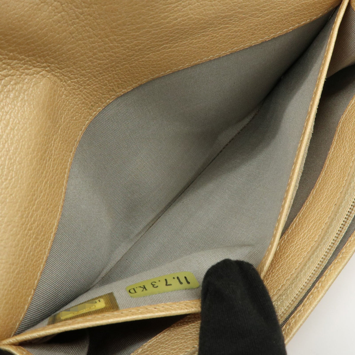 Chanel Camellia Flap Leather, Beige, Calfskin, Wallet