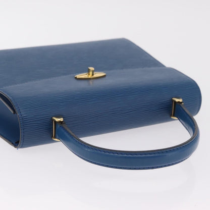 Louis Vuitton Malesherbes Epi Leather, Blue, Leather, Handbag