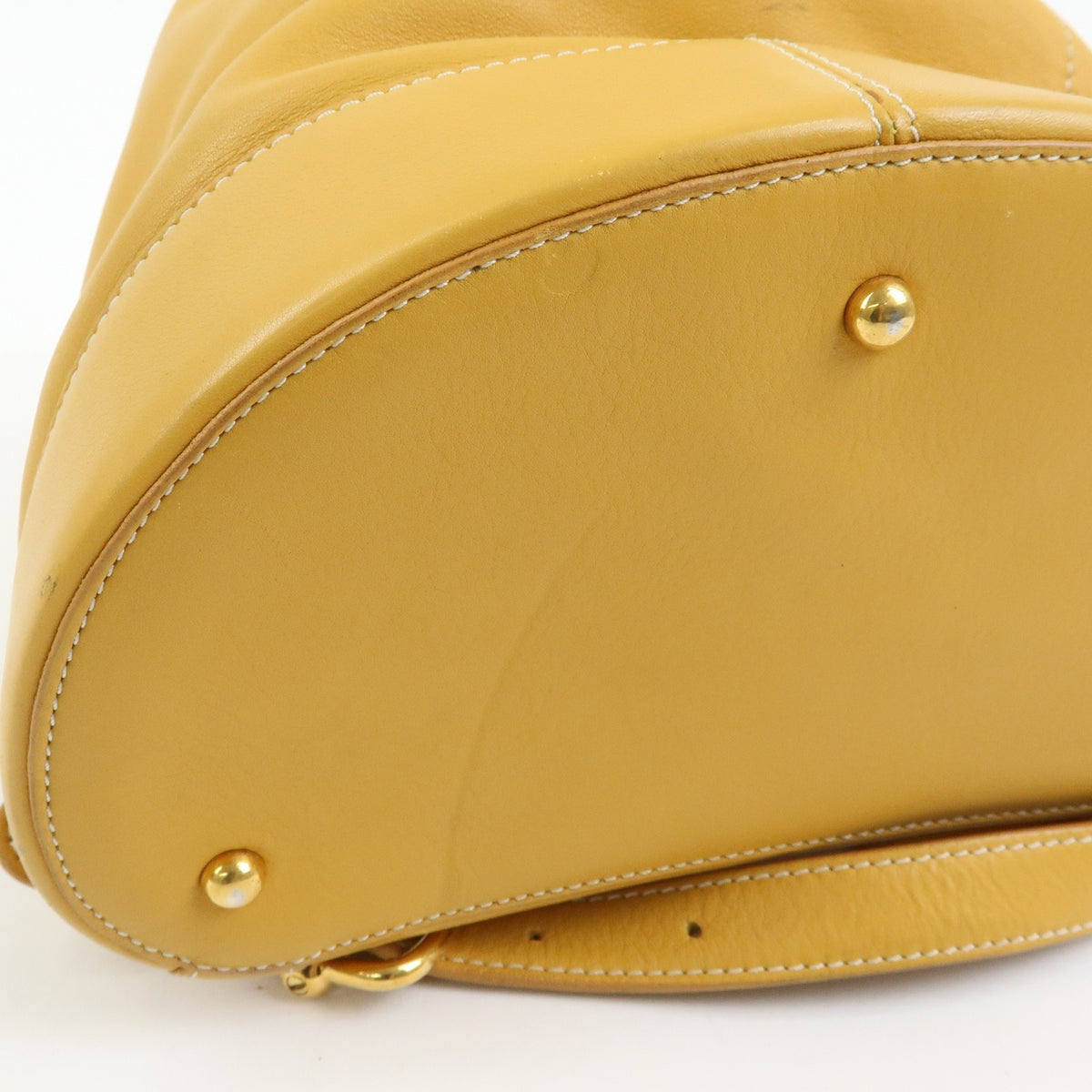 Loewe Anton Leather, Yellow, Leather, Backpack