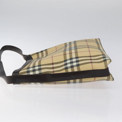 Burberry Nova check Canvas and Leather, Beige, Canvas, Shoulder Bag