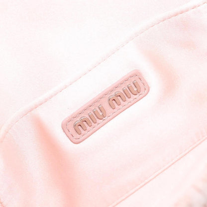 Miu Miu Crystal Full Flap Printed Calf Hair and Matelasse Leather, Pink, Satin, Shoulder Bag