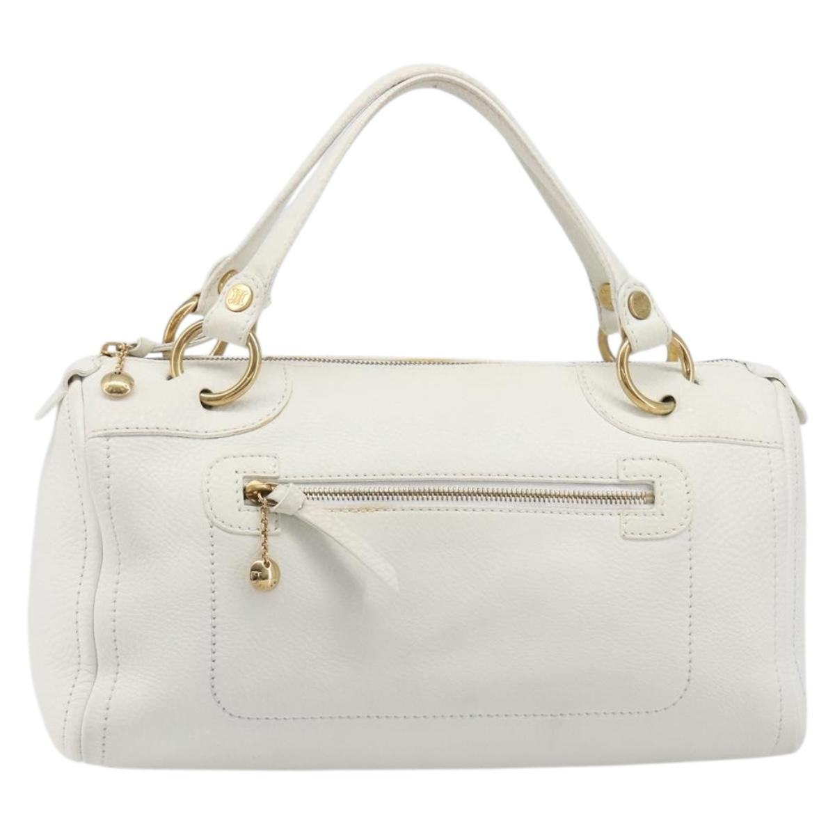 Celine Handbag Leather, White, Leather, Handbag