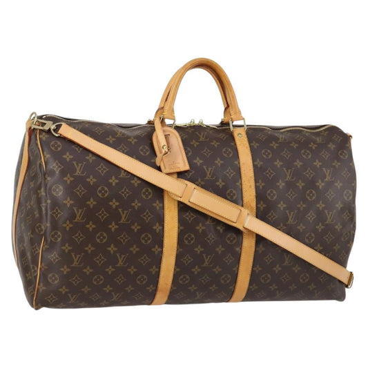 Louis Vuitton Keepall Bandouliere Bag Monogram Canvas, BROWN, CANVAS, Travel bag