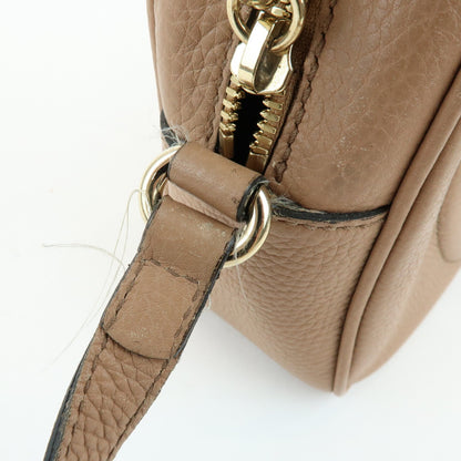 Gucci Soho Disco Leather, Beige, Leather, Crossbody Bag
