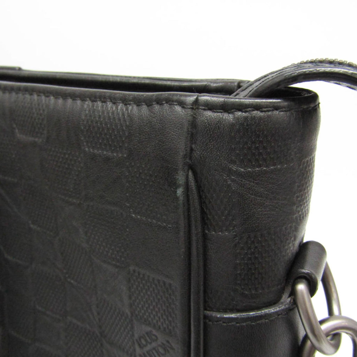 Louis Vuitton Tadao Damier Infini Leather, Black, Leather, Handbag