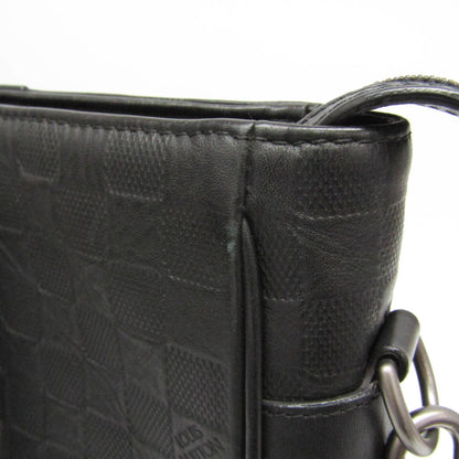 Louis Vuitton Tadao Damier Infini Leather, Black, Leather, Handbag