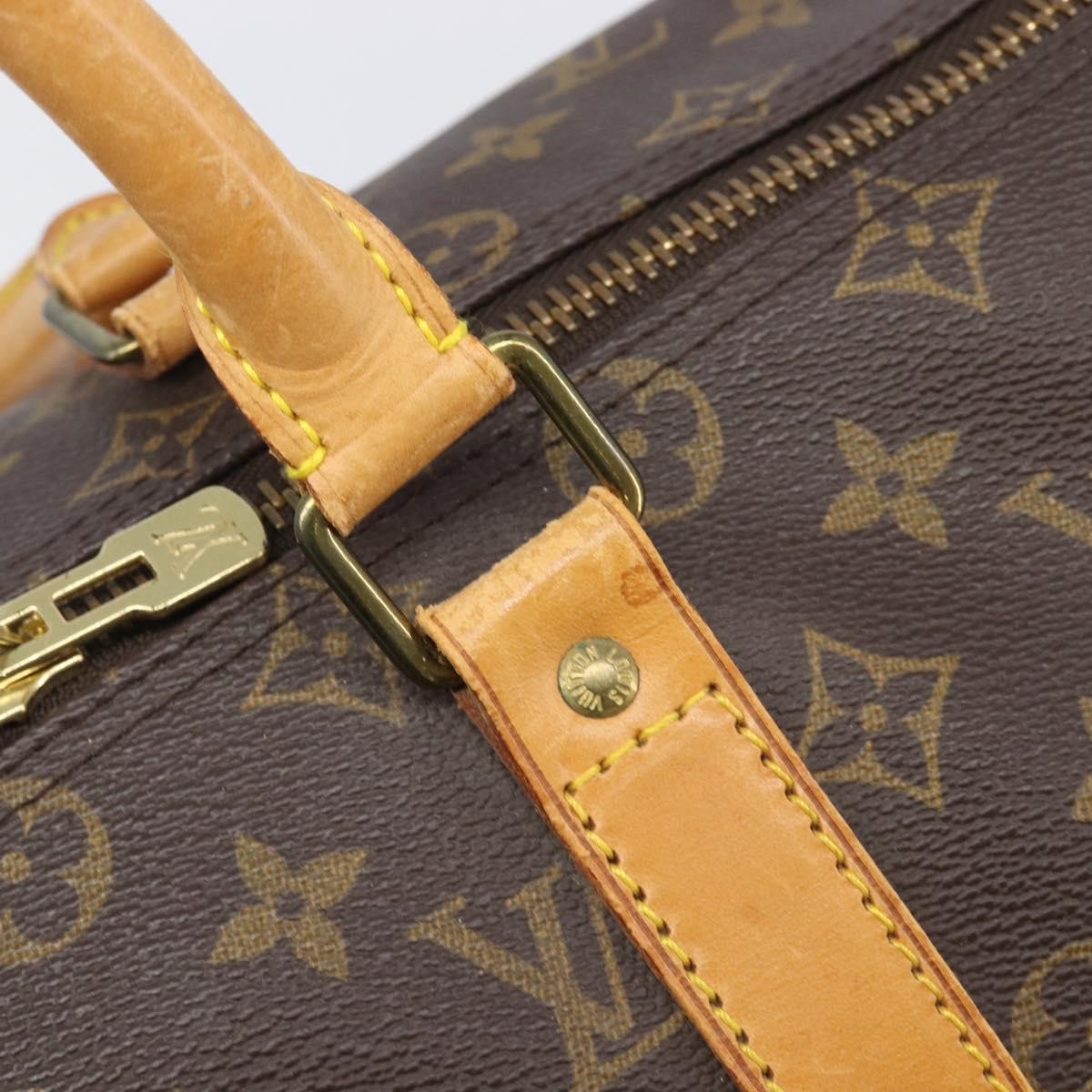 Louis Vuitton Keepall Bandouliere Macassar Monogram Canvas, Brown, Canvas, Travel Bag